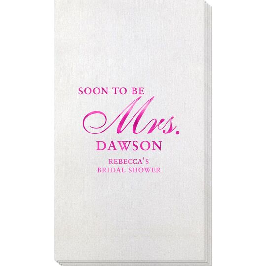 Elegant Soon to be Mrs. Bamboo Luxe Guest Towels